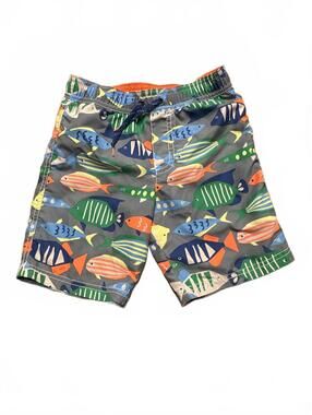 New Carters Boys Size 6 Swim Trunks shorts with Colorful Fish Print